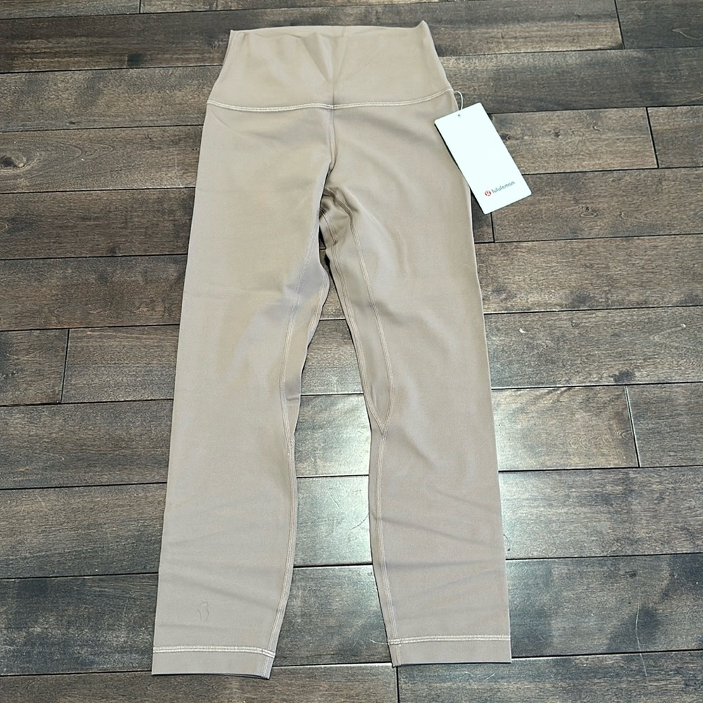 Lululemon align 23” high rise crop taupetastic leggings size 4 nwt